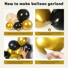Globos Negros Y Dorados 160 Piezas Decoracion De Cumplea  os Para Mujer Hombre