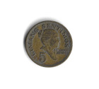 1967 Philippines - 5 Sentimos - 495 - Brass - 2 5g