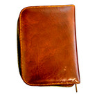 Rhino Skin Palm Pda Zippered Burgandy Leather Organizer Zippered Case New 6x4x1