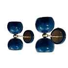 1950s Mid-century Modern Brass Pair Of  Vintage Wall Sconce Light Fixture Lamp