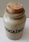Rare Drug Cocaine  Earthenware Apothecary Pharmacy Chemist  Jar Pot Vessel Fr