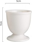2pcs White Ceramic Egg Cups Holders For Soft   Hard Boiled Eggs