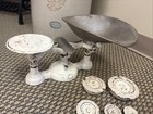 Antique Cast Iron Scale Kitchen Baker Candy Counter Chatillon New York Weights