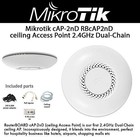 Routerboard Cap-2nd Ceiling Access Point 2 4ghz Dual-chain Poe