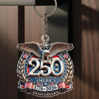 Usa 250th Anniversary Acrylic Keychain  1776-2026 Patriotic Eagle Keychain  Unit
