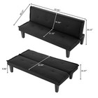 62 99 Inch Futon Sofa Bed multi-functional Sofa With 5-level Adjustment suita   