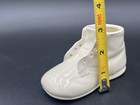 Vtg White Ceramic Baby Shoe Planter Nursery Decor Bootie Vase Cottagecore Mcm
