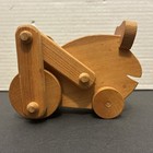 Vintage pre-owned unbranded Wood wooden Frog Children s child Pull push Toy