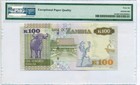 Zambia 2014 100 Kwacha Bank Note Gem Unc 66 Epq Pmg