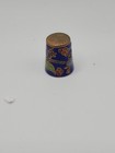 Vintage Cloisonne Enamel With Tree   Bird Thimble Sewing Notion