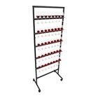 5-tier Champagne Wine Glass Rack With Swivel Casters For Elegant Display
