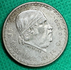 1948 Mexico Silver Un Peso Coin Jose Maria Morelos 0 500 Fine Silver Mo Mint