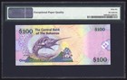 Bahamas 100 Dollars 2009 P76a Pmg Gem Uncirculated 66 Epq