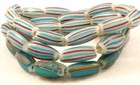 33 Old Venetian Multicolor Striped Melon Glass African Trade Beads