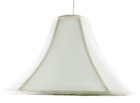 18 X 10 Inch Textured Fabric French Classic Lamp Shade Tapered Bell  White