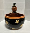 Halloween Ceramic Candy Bowl Large 3d Pumpkin Orange Jack O Lantern Whimsical
