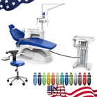Dental Unit Chair Dc Motor Computer Controlled Delivery Tray Pu Leather stool