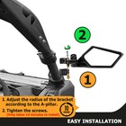 Utv Rear View Side Mirrors W  Led turn Signal Wiring Kit For Can Am Maverick X3