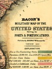 1862 Bacons Military Map Of America Civil War Wall Map Poster - 24x36