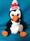 Coca Cola Christmas Penguin 1997 Coke Bean Bag Plush W Tag Snowflake Cap Bottle