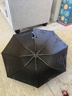 Black Compact Umbrella With Hook Handle