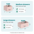 Olixis Dresser For Bedroom With 5 11 9 d X 38 1 w X 20 9 h  5 Drawers   Pink