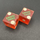 Sahara Casino Las Vegas Matching Number Green Logo Dice Pair Polished