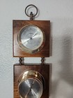 Vintage Springfield Hanging Weather Station-barometer-thermometer-humidity Wood