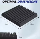 1pcs 30x30x2 5cm Studio Acoustic Foam Soundproofing Panel Wedge Tiles Sound Insu