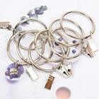 14 Pack Strong Iron Metal Curtain Rings With Clips 2 5 Inch Diameter  Silver