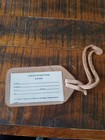 Vintage Pacific Bell Light Brown Genuine Leather Luggage Bag Tag