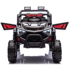 24v Kids Electric Car Ride On Utv Battery Power Wheels With Remote Control Black