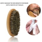 Mustache Care Wood Beard Comb Facial Shaving Boar Bristle Brush Beard Grooming
