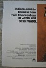 Raiders Of The Lost Ark 1981 Original Half Sheet Rolled