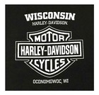 Harley-davidson Men s Streamer Crew-neck Pullover Fleece Sweatshirt - Black