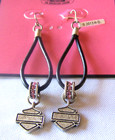 Harley Davidson Pink Label Pink Rhinestone Dangle Limited Edition Earrings Nwt