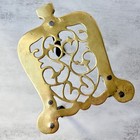 Antique Brass Trivet Cast Iron Legs Victorian Fireplace Hearth Stand England