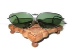 Antique Wwii Willson Green Aviator Eagle Sunglasses Vtg Safety Glasses Rare