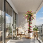 6 Ft Artificial Tree Bougainvillea Flowers For Decor Indoor outdoor Home Office