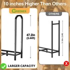 8x4ft Firewood Rack Outdoor - Heavy Duty Wood Racks Outdoor For Firewood Upgr   