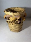 Vintage Hand Woven Basket Cottage Core Farmhouse Signed  7531