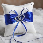 Bridal Wedding Pocket Ring Pillow Cushion Bearer With Double Hearts Decoration