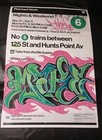 Original New York Subway Sign - Acrylic Graffiti By Make  - 11  X 17 