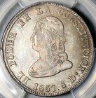 1857 Pcgs Vf 35 Ecuador 4 Reales Quito Liberty Head Silver Coin  26072101d 