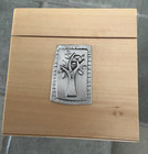 Emily Rosenfeld Pomegranate   Tree Of Life Maple   Pewter Tzedakah Box Hinge Lid