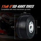 Go Kart Tires And Rims 11x6-5  Go Kart Wheels 2-pack Rear Wheels Racing