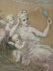 Rare Antique James Plucknett Original Painting On Scrim W  La Provenance Label