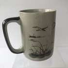 Vintage Otageri Flying Geese Stoneware Hand Painted Pottery Coffee Cup Mug