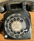 Retro Mid Century Modern 1950   s 1960   s Era Rotary Dial Black Desk Top Telephone 