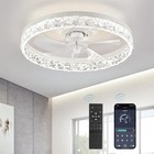 20  Modern Fan Lights Flush Mount Led Ceiling Light Kit With Remote App Control